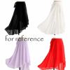 Women Chiffon Long Ballet Dance Wrap Skirt with Waist Tie, Violet, 80cm