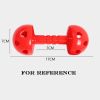 2 Pairs Mushroom Shape Toy Dumbbell Plastic Dumbbell with Bell- Dance/Gymnastics