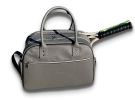 The LAVA medium tennis duffle bag is made of high quality pebble vegan leather;  with separate key and bottle holders. Specially designed racquet pock