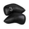 Leather Head Cover Golf Iron Club Headcover, 12Pcs