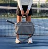 The LAVA medium tennis duffle bag is made of high quality pebble vegan leather;  with separate key and bottle holders. Specially designed racquet pock