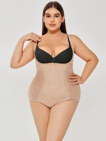 Shapewear Bodysuit Tummy Control Slim Body Shaper (Option: M-Apricot)