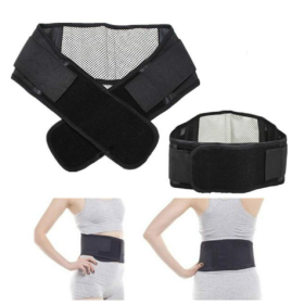 Double Pull Back Lumbar Support Belt Waist Orthopedic Corset Men Women Spine Decompression Waist Trainer Brace Back Pain Relief (Color: Self-heating, size: XL-waist 115-125cm)