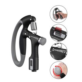 10-100Kg Adjustable Heavy Gripper Fitness Hand Exerciser Grip Wrist Training Increase Strength Spring Finger Pinch Expander (Color: Upgrade - Black, Ships From: China)