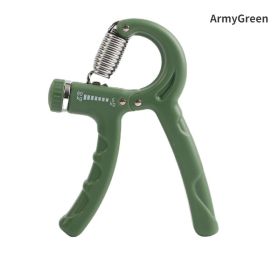 NEW 5-60Kg Gym Fitness Hand Grip Men Adjustable Finger Heavy Exerciser Strength for Muscle Recovery Hand Gripper Trainer (Color: ArmyGreen)