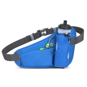 Outdoor Sports Waist Bag Multifunctional Water Bottle Bag Mobile Phone Bag (Color: Blue)