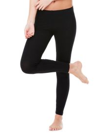 Ladies' Cotton-Spandex Leggings - BLACK - S (Color: Black, size: S)