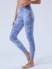 Icy Tie-Dye Women Blue Yoga Pants