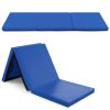 Portable Tri-Fold Gym Mat with Handles for Yoga