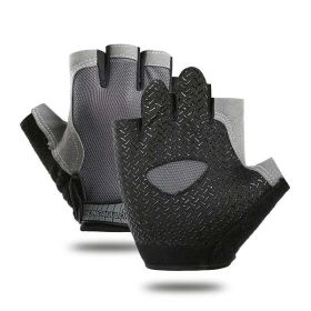 Breathable Fitness Gloves Gym Weightlifting Thin Non-slip Half Finger Gloves (size: XL)