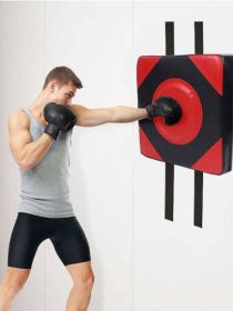 1pc Stylish Boxing Sand Bag with TwoTone Square Pattern (Color: Red, size: one-size)