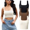 3 piece set of navel revealing vests