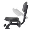 Folding Exercise Bike; Fitness Upright and Recumbent X-Bike with 10-Level Adjustable Resistance; Arm Bands and Backrest