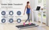 2 in 1 Under Desk Electric Treadmill 2.5HP;  with Bluetooth APP and speaker;  Remote Control;  Display;  Walking Jogging Running Machine Fitness Equip