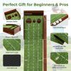 Indoor & Outdoor Golf Putting Mat Practice Training Aid with Auto Ball Return