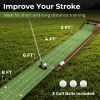 Indoor & Outdoor Golf Putting Mat Practice Training Aid with Auto Ball Return