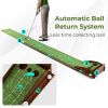 Indoor & Outdoor Golf Putting Mat Practice Training Aid with Auto Ball Return